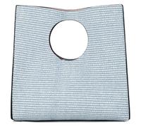 KURGOOL Straw Clutch Purses for Women, Woven Leather Hand Bags Straw Purse and Handbags, Minimalist Clutch Purse Beach Bag, Misty Blue