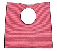 KURGOOL Straw Clutch Purses for Women, Woven Leather Hand Bags Straw Purse and Handbags, Minimalist Clutch Purse Beach Bag, Hot Pink