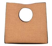 KURGOOL Straw Clutch Purses for Women, Woven Leather Hand Bags Straw Purse and Handbags, Minimalist Clutch Purse Beach Bag, Tan Purse