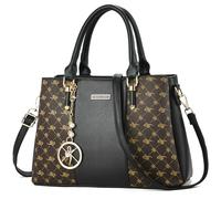 KURGOOL Women Purses and Handbags Top Handle Satchel Shoulder Bags Messenger Tote Bag for Ladie, F-black