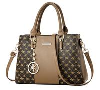 KURGOOL Women Purses and Handbags Top Handle Satchel Shoulder Bags Messenger Tote Bag for Ladie, F-khaki