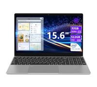 KurieTim 15.6" Laptop Computer, 32GB DDR4 RAM 512GB PCIe SSD, IntelN95 Processor(4C/4T, Up to 3.4GHz), Gaming Laptops with Backlight Keyboard, Fingerprint Reader, 8000mAh Battery, Win11 Pro,Silver