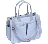 KurKur new women's large canvas handbag, laptop crossbody bag, mommy bag, daily bag, handbag(986# Upgraded Light Blue)