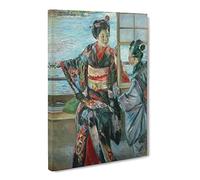 Kuroda Maiko By Kuroda Seiki Canvas Print | Gallery Wrapped 30mm Frame Wall Art | 20x14 inches | Ready to Hang | Asian Picture | Living Room Bedroom Lounge Office