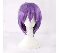 Kuroko' s Basketball Murasakibara Atsushi Cosplay Wigs Short Purple High temperature fiber Hair Halloween Carnival Costume Wig