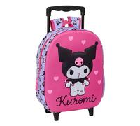 KUROMI 3D Children's Backpack with Wheels, Ideal for Children of Different Ages, Comfortable and Versatile, Quality and Resistance, 27 x 10 x 33 cm