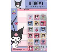 Kuromi A4 Reward Chart | 42 Colourful Sparkly Stickers Included | Wipe-clean Chart | Officially Licensed | Unisex, Age 3+ | Brilliant for encouraging good behaviour & completing tasks | Hello Kitty