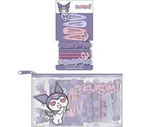 Kuromi Beauty Accessory Set | Kids Kit with Case, Tweezers, Garters and Scrunchies | Kuromi Hair Accessories