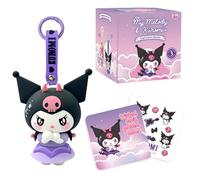 Kuromi Diablo Figure with Keychain and Accessories - Kuromi and My Melody Angel & Devil Collection - for Hello Kitty and Friends Kawaii Fans