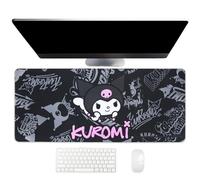 Hello Kitty Jumbo Kuromi Desk Mat, Large Desktop Mousepad, Kawaii Desk Pad, Cute Hello Kitty Decor, 70 x 30 cm