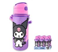 Kids Licensing - Water Bottle for Boys and Girls - Aluminium Water Bottle with Handle and Click Closure, BPA and Toxin Free, 600 ml, Children's Designs