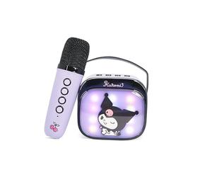 Kuromi Mini LED Wireless Karaoke Speaker with Bluetooth Microphone with Colour-Changing Lights