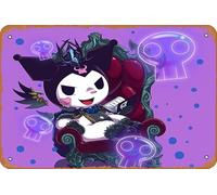 Kuromi (Onegai My Melody), Onegai My Melody Anime Poster Home Wall Art Decoration Retro Metal Tin Sign 8x12 inch
