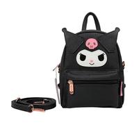 Kuromi Premium Mini Backpack, Character Bag, Gold Accents, 22 x 17 cm | Officially Licensed Merchandise, Kawaii Gifts, Small Bag with Adjustable Straps, Girls, Teens & Adults, By Blue Sky Studios