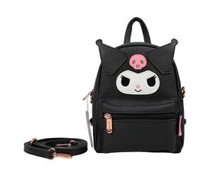 Kuromi Premium Mini Backpack, Character Bag, Gold Accents, 22 x 17 cm | Officially Licensed Merchandise, Kawaii Gifts, Small Bag with Adjustable Straps, Girls, Teens & Adults, By Blue Sky Studios
