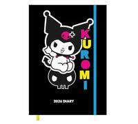 KUROMI (PUNKY) 2026 A5 DTP DIARY 2026 Diary, Official Licensed 12-Month Weekly Planner with Themed Artwork, Hardback Journal for Organising Schedules, School, Work, Notes and Collectors, One Size