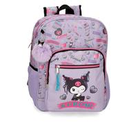 Kuromi Sanrio Retropop School Trolley-Adaptable Backpack Purple 30x38x12 cm Polyester 13,7L