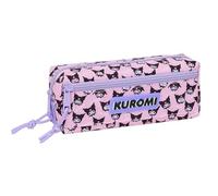 KUROMI - Triple Small Pencil Case, Children's Pencil Case, Ideal for School Age Children, Comfortable and Versatile, Quality and Resistance, 22 x 6 x 8.5 cm