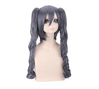 Kuroshitsuji Black Butler Ciel Phantomhive Cosplay Long Gray Blue Ponytail Heat Resistant Synthetic Hair+ Wig Cap Halloween