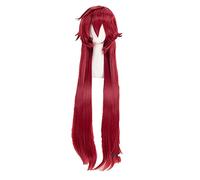 Kuroshitsuji Black Butler Grell Sutcliff Cosplay Wigs Red Long Straight Heat Resistant Synthetic Hair Wig + Wig Cap