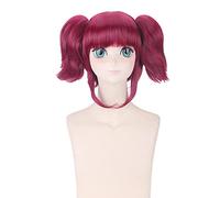 Kuroshitsuji Black Butler Mey Rin Burgundy Cosplay Ponytail Heat Resistant Synthetic Hair+ Wig Cap Halloween Party
