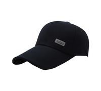 kurriuwu Sun Protection Hat Adjustable Men Men's Baseball Cap with Long Hard Brim Sunscreen Anti-uv Casual Hip Hop Navy Blue One Size