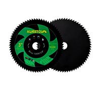 KURSTOL 72T HSS Cutting Disc - 2pcs 75mm Cutting Wheel for Copper Aluminum Metal Non-ferrous Sheet Metal with Bore 3/8"(10mm) for Mini Angle Grinder