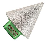 KURSTOL Diamond Cone Tile Bit - 35mm XM14 Thread Angle Grinder Bit for Shaping, Enlarging, Cleaning Existing Holes of Granite, Marble, Porcelain Tiles