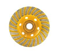 KURSTOL Diamond Grinding Cup Wheel - 4"/100mm Turbo Row Angle Grinder Cup Wheel for Cutting,Grinding,Smoothing,Shaping Concrete,Marble,Granite,Masonry,Brick 7/8"-5/8" Arbor