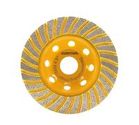KURSTOL Diamond Grinding Cup Wheel - 4.5"/115mm Turbo Row Angle Grinder Cup Wheel for Cutting,Grinding,Smoothing,Shaping Concrete,Marble,Granite,Masonry,Brick 7/8"-5/8" Arbor