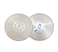 KURSTOL Grinding Cutting Diamond Blade - 2pcs Granite Grinding Wheel 180mm M14 Flange, Angle Grinder Electroplated Diamond Cutting Disc for Beveling Shaping Marble,Porcelain,Ceramic Tile,Quartz