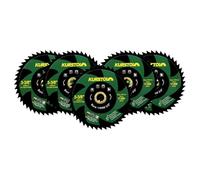 KURSTOL HSS Circular Saw Blade - 5pcs 3-3/8"(85mm) 44T Cutting Disc for Mini Angle Grinder with Arbor 3/5"(15mm) Copper Aluminum Metal Non-Ferrous Sheet Metal Wood Plastic