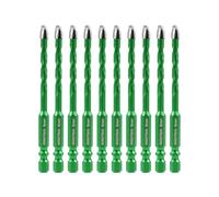 KURSTOL Masonry Drill Bit Set, 10pcs 6mm Carbide Eccentric Drill Bit Quick Change Shank for Masonry Concrete Glass Ceramic Tile Wood Plastic