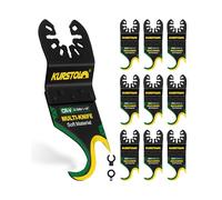 KURSTOL Oscillating Multi Tool Hook Knife Blade, 10PCS Multitool Saw Blades for Cutting Soft Materials Carpet, Cardboard, Roofing Shingles and PVC Floor