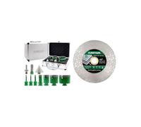 KURSTOL Tile Hole Saw Kit - Diamond Core Drill Bits and KURSTOL Diamond Cutting Disc - 4.5"/115mm