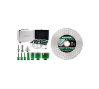 KURSTOL Tile Hole Saw Kit - Diamond Core Drill Bits and KURSTOL Diamond Tile Cutting Disc - 115mm