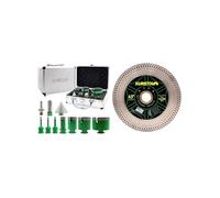 KURSTOL Tile Hole Saw Kit - Diamond Core Drill Bits and KURSTOL Tile Diamond Saw Blade - 4.5"/115mm