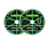 KURSTOL Wood Circular Saw Blade - 2pcs 216mm TCT Cutting Disc 60T Tungsten Carbide Tipped Blade Bore 30mm for Wood, Laminates, Aluminum, Copper, Non-Ferrous Metals, Plastic