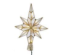 Kurt Adler 10-Light 11.4-Inch Capiz Bethlehem Star Treetop