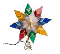 Kurt Adler 10-Light LED Capiz Star, 8-Point, 9.25”