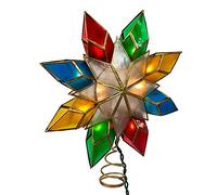 Kurt Adler 10-Light Multi-Color Capiz Star Tree Topper
