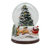 Kurt Adler 100MM Wind-Up Musical Santa with Christmas Tree Water Globe