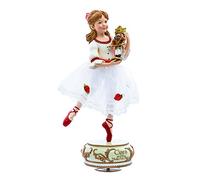 Kurt Adler 11.5-Inch Musical Clara Tablepiece, White