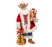 Kurt Adler 11" Fabriché™ Western Santa with Guitar