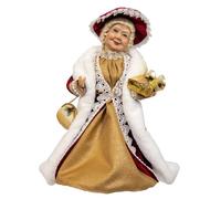 Kurt Adler 17" Jacqueline Kent Red & Gold Mrs. Claus Figurine.