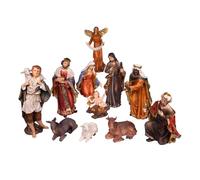 Kurt Adler 18" Resin Nativity Table Piece Set,11-Count