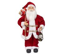Kurt Adler 18" Standing Christmas Santa with Sack & Lantern.