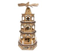 Kurt Adler 19.29" Battery Operated LED Lighted 3-Story Tower Windmill Table Piece
