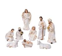 Kurt Adler 2-8.25" Nativity Table Piece, 10-Piece Set.