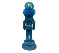 Kurt Adler 20" Hollywood Nutcrackers™ Battery Operated Musical Lighted Flocked Blue Nutcracker